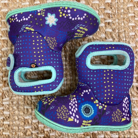 Bogs Other - Baby Bogs Reef Multi Violet Rain Boots
